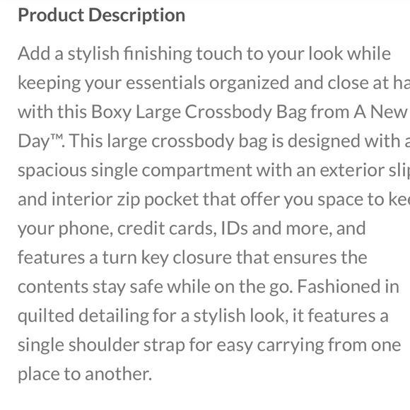 A New Day Quilted Boxy Crossbody Bag - Metallic Gray - Picture 10 of 14